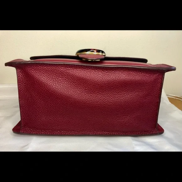 S⭕️LD‼️NWT Coach Tabby Shoulder Bag in Deep Red - Picture 5 of 12